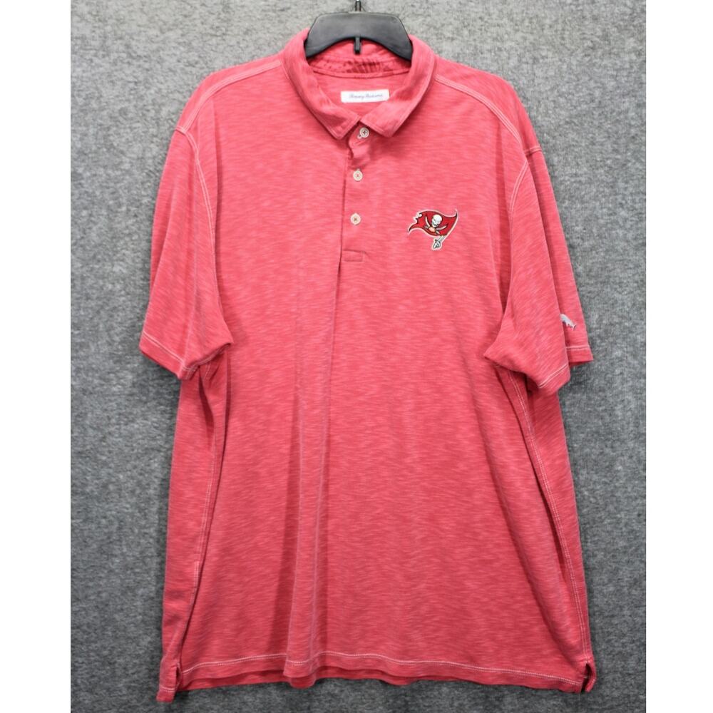 Tommy Bahama Tampa Bay Buccaneers Polo Shirt Men 3XLRed TENCEL Blend NFL Golf